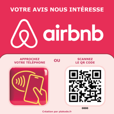 Plaque Airbnb NFC & QR Code – Simplifiez l'accès à votre annonce | Plakode