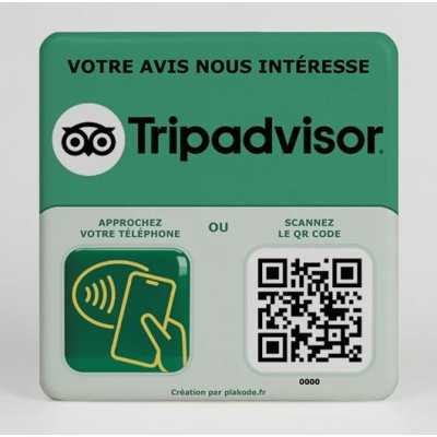 Plaque Tripadvisor NFC & QR Code – Collectez plus d’avis clients | Plakode Plaque Tripadvisor NFC & QR Code – Collectez plus d’avis clients | Plakode