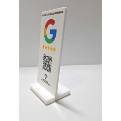 Plaque Google Avis Chevalet – NFC & QR Code pour comptoirs et tables | Plakode
