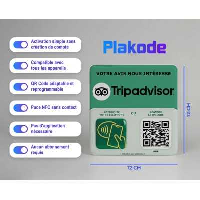 Plaque Tripadvisor NFC & QR Code – Collectez plus d’avis clients | Plakode Plaque Tripadvisor NFC & QR Code – Collectez plus d’avis clients | Plakode
