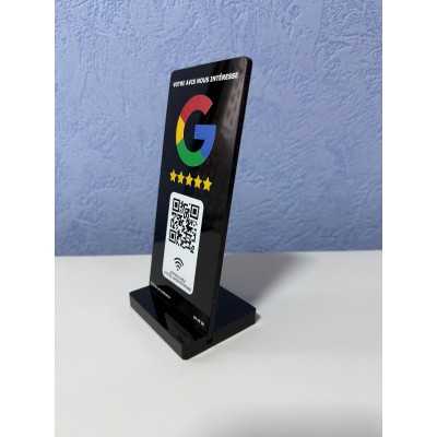 Plaque Google Avis Chevalet – NFC & QR Code pour comptoirs et tables | Plakode Plaque Google Avis Chevalet – NFC & QR Code pour comptoirs et tables | Plakode