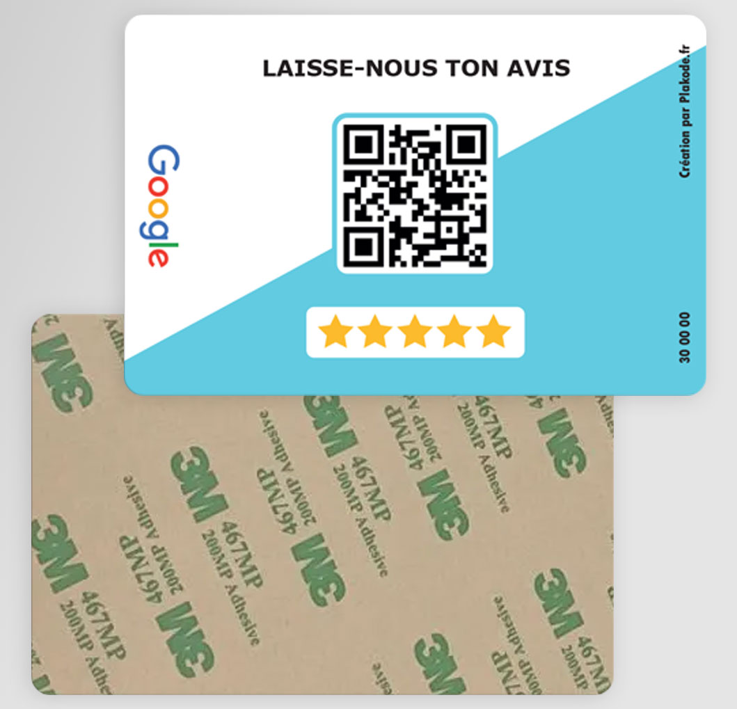 Carte Google avis adhésive